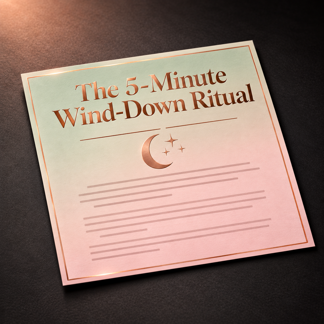 Bonus 2: The 5-Minute Wind-Down Ritual