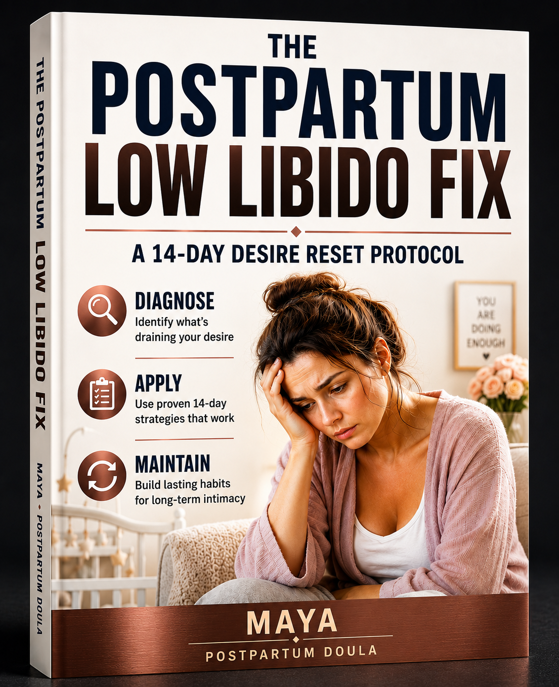 The Postpartum Low Libido Fix - 3D book cover mockup